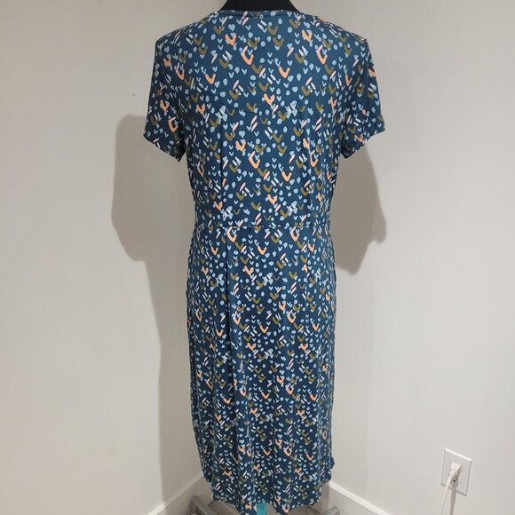 White Stuff Women's Short Sleeve Alice Jersey Midi Dress Size 12 Blue Casual NEW - Picture 6 of 11